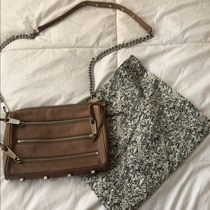 Rebecca Minkoff Mini 5 ZIP Tan Crossbody